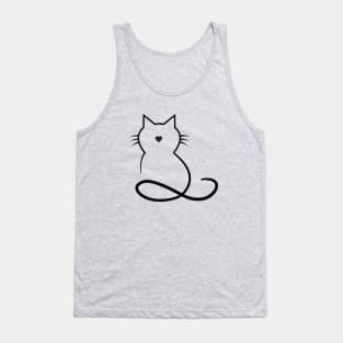 Fancy Black Cat Tank Top